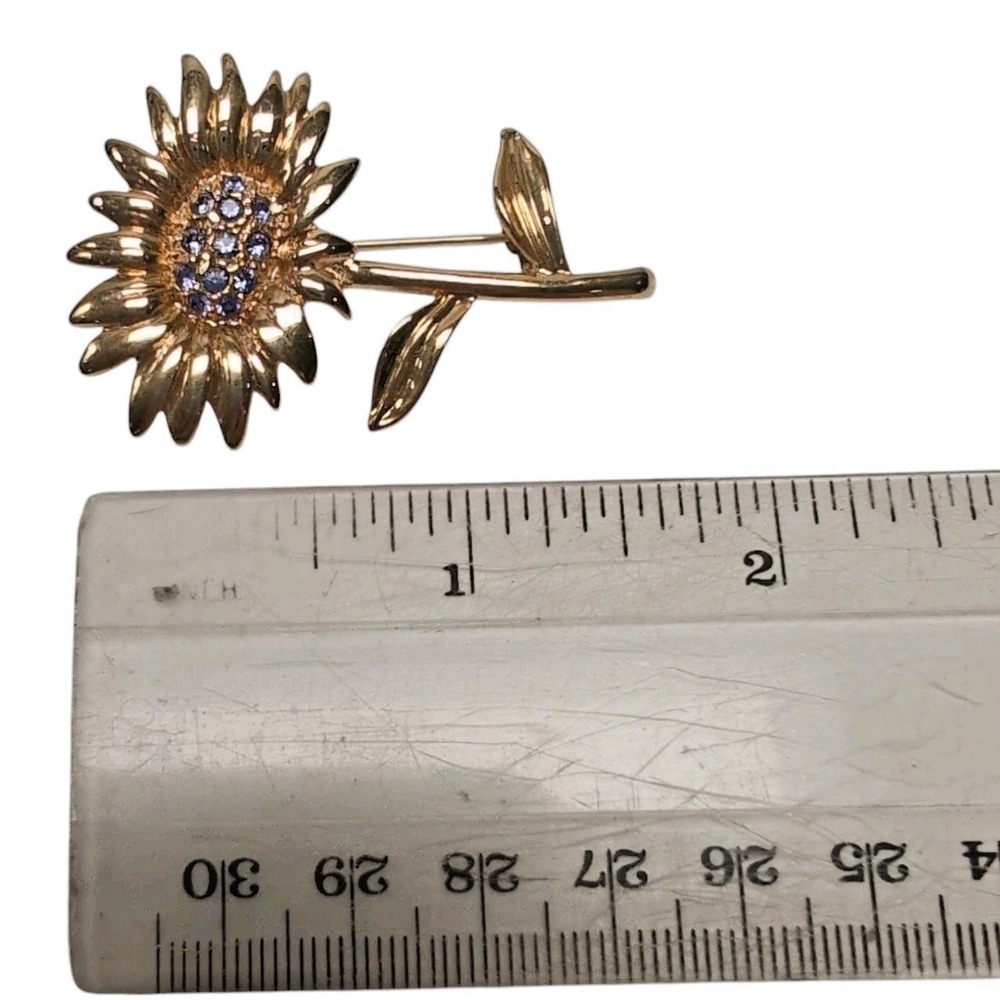 Vtg Brooch Pin Lot of 11 Bow Cat Heart Sunflower Gold/Silver Tone Wearable - Picture 11 of 13
